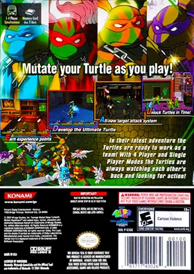 Teenage Mutant Ninja Turtles 3 - Mutant Nightmare (Disc 1) box cover back